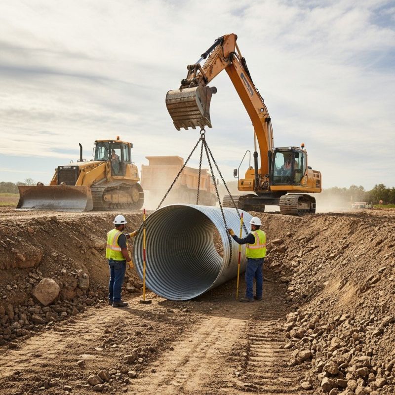 Local Culvert Installation pros at work